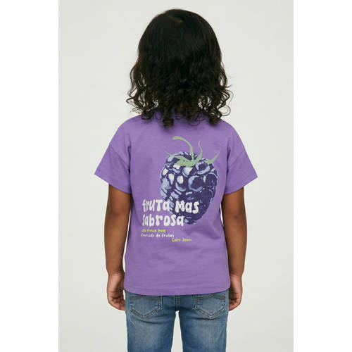 Little Cars T-shirt met backprint paars Meisjes Stretchkatoen Ronde hals - maat 86 afbeelding