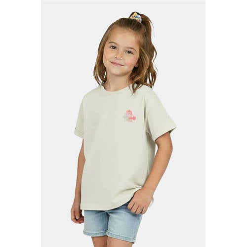 Little Cars T-shirt met backprint ecru Meisjes Katoen Ronde hals Backprint - maat 86 afbeelding