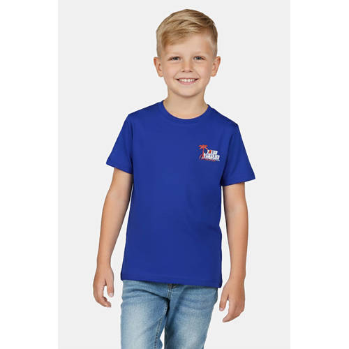 Little Cars T-shirt marineblauw Jongens Viscose Ronde hals Effen - maat 86 afbeelding