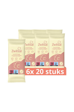 vochtige washandjes  - 6 x 20 stuks