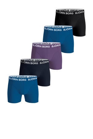 boxershort - blauw / paars/ zwart (set van 5)