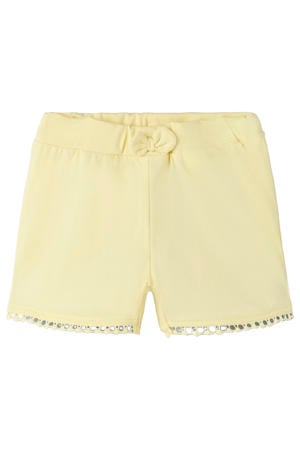 regular waist casual short lichtgeel
