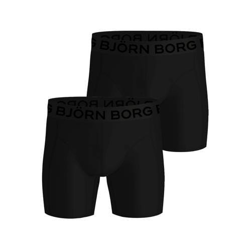 Björn Borg boxershort - set van 2 zwart Jongens Polyester Effen - maat 170 afbeelding