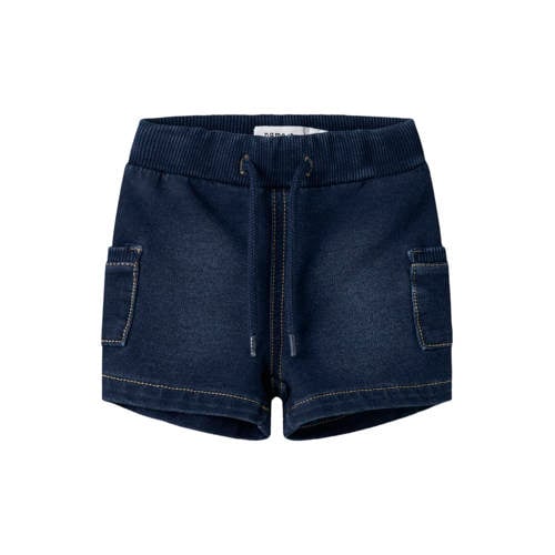 NAME IT BABY regular short dark blue denim Korte broek Blauw Jongens Stretchdenim - maat 68 afbeelding