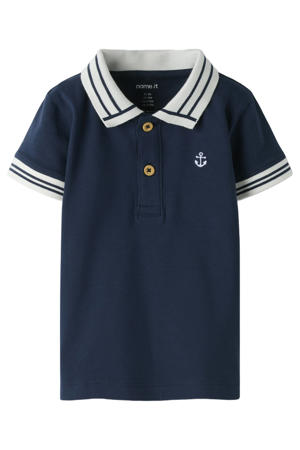 polo donkerblauw gebreid
