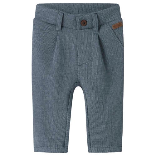 NAME IT BABY straight casual broek blauw Jongens Polyester Effen