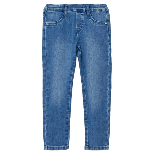s.Oliver slim fit jeans medium blue denim Blauw Meisjes Stretchdenim Effen - maat 110 afbeelding