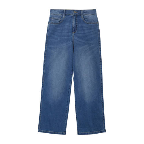 s.Oliver wide leg jeans medium blue denim Blauw Effen - maat 170 afbeelding