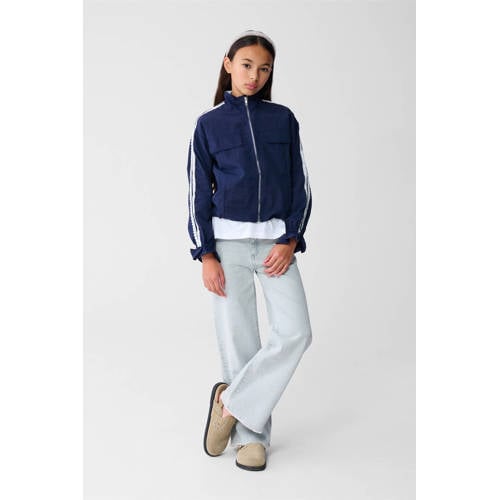 Shoeby tussenjas donkerblauw Meisjes Polyamide Opstaande kraag Effen - maat 146/152 afbeelding