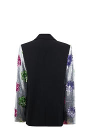thumbnail: Shoeby regular fit blazer zwart met pailletten