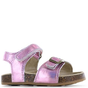 leren sandalen roze