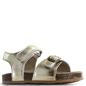 leren sandalen goud
