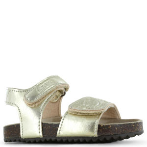 leren sandalen goud