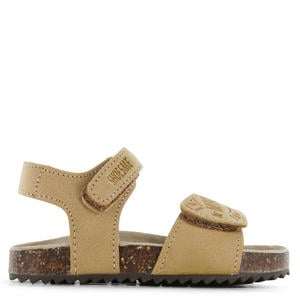 leren sandalen taupe
