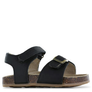 leren sandalen zwart