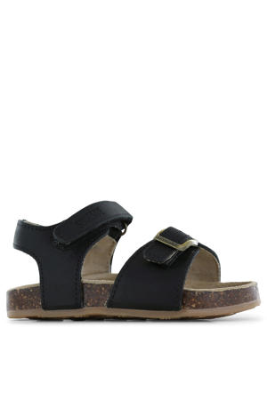 leren sandalen zwart
