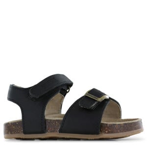 leren sandalen zwart