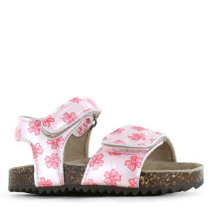 leren sandalen roze