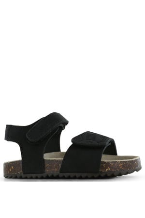 leren sandalen zwart