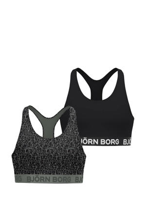 bh top - groen / zwart (set van 2)