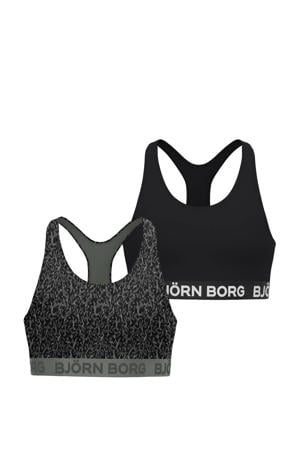 bh top - groen / zwart (set van 2)