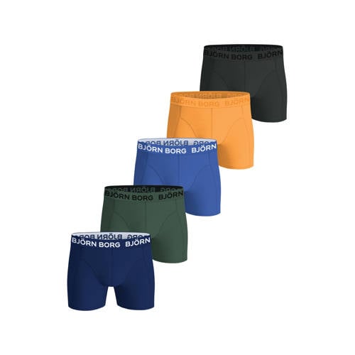 Björn Borg boxershort - set van 5 blauw / groen / geel Jongens Stretchkatoen - maat 146-152 afbeelding
