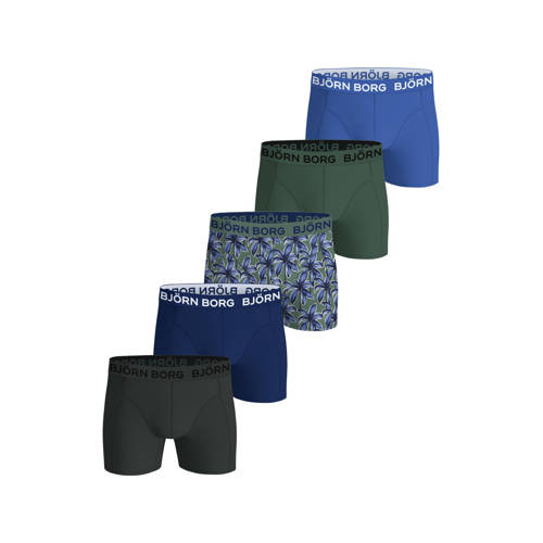 Björn Borg boxershort - set van 5 groen / blauw Multi Jongens Stretchkatoen - maat 146-152 afbeelding