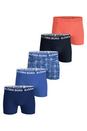 thumbnail: Björn Borg boxershort - blauw / koraal / zwart (set van 5)