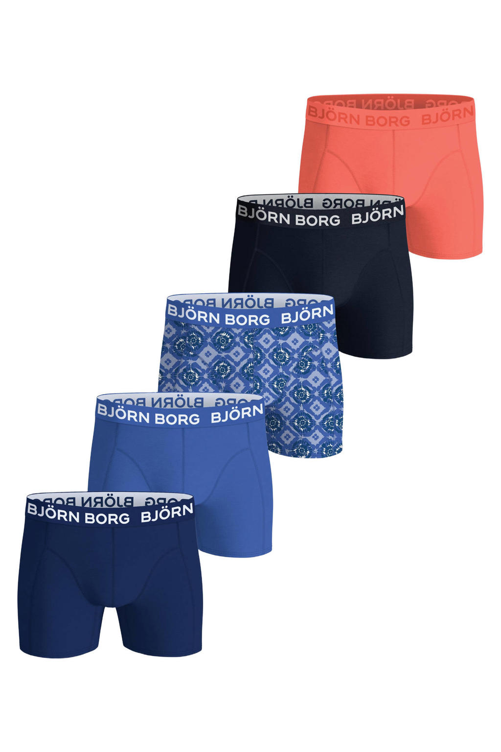 Björn Borg boxershort - blauw / koraal / zwart (set van 5)