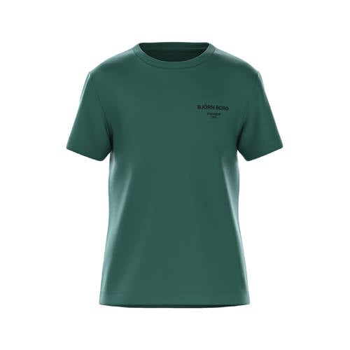 Björn Borg T-shirt groen Jongens Katoen Ronde hals Effen - maat 170 afbeelding