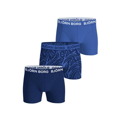 Björn Borg boxershort - set van 3 blauw Jongens Stretchkatoen Blad - maat 146-152 afbeelding