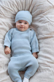 thumbnail: Feetje grof gebreide babybroek The Magic is in You lichtblauw
