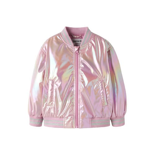NAME IT MINI bomberjack roze Jas Meisjes Polyester Ronde hals Effen - maat 86 afbeelding