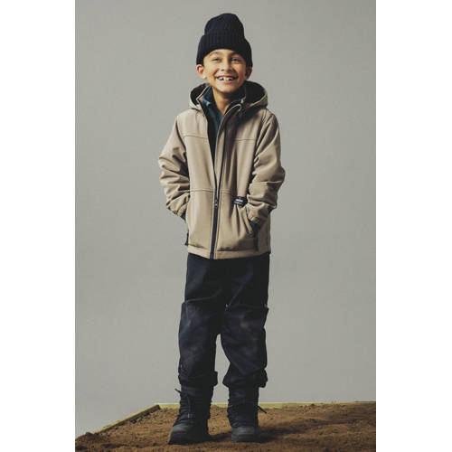 NAME IT KIDS softshell jas zand Beige Effen