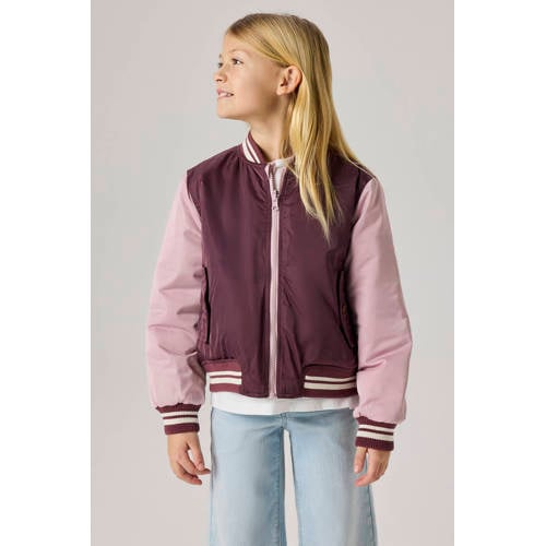 NAME IT KIDS reversible jas Paars Meisjes Polyester Ronde hals Meerkleurig