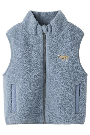 teddy bodywarmer grijsblauw