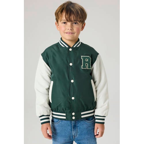 NAME IT KIDS bomberjack groen Jas Jongens Polyester Ronde hals
