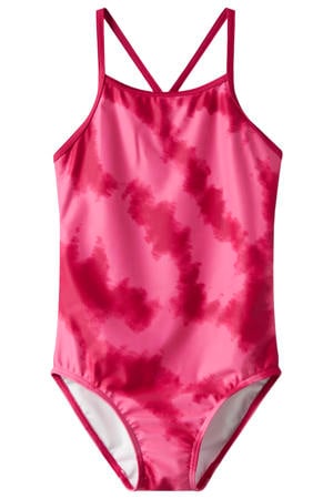 badpak met tie-dye print roze
