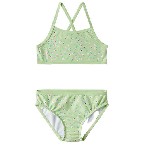 NAME IT MINI crop bikini groen Meisjes Polyester All over print