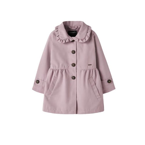 NAME IT MINI trenchcoat lila Jas Paars Meisjes Polyester Klassieke kraag