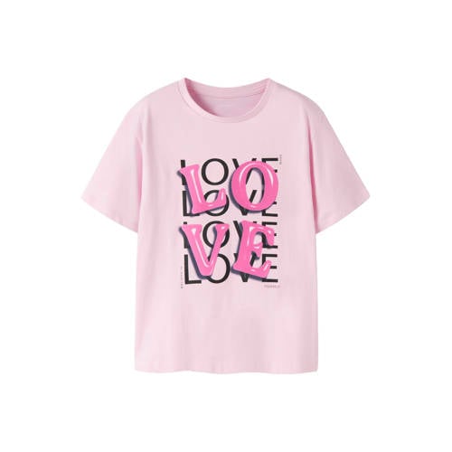 NAME IT KIDS T-shirt met backprint lichtroze Meisjes Katoen Ronde hals - maat 116 afbeelding