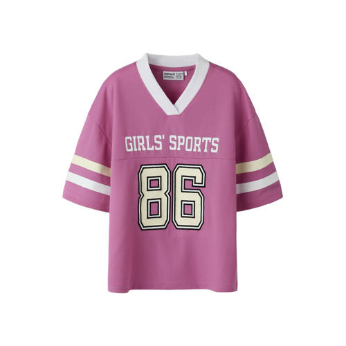 NAME IT KIDS T-shirt roze Meisjes Polyester Ronde hals Printopdruk - maat 146/152 afbeelding