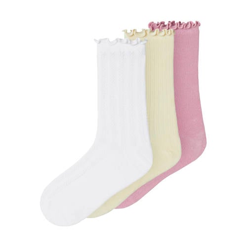 NAME IT KIDS sokken lichtgeel Meisjes Katoen Effen - maat 31/33 afbeelding