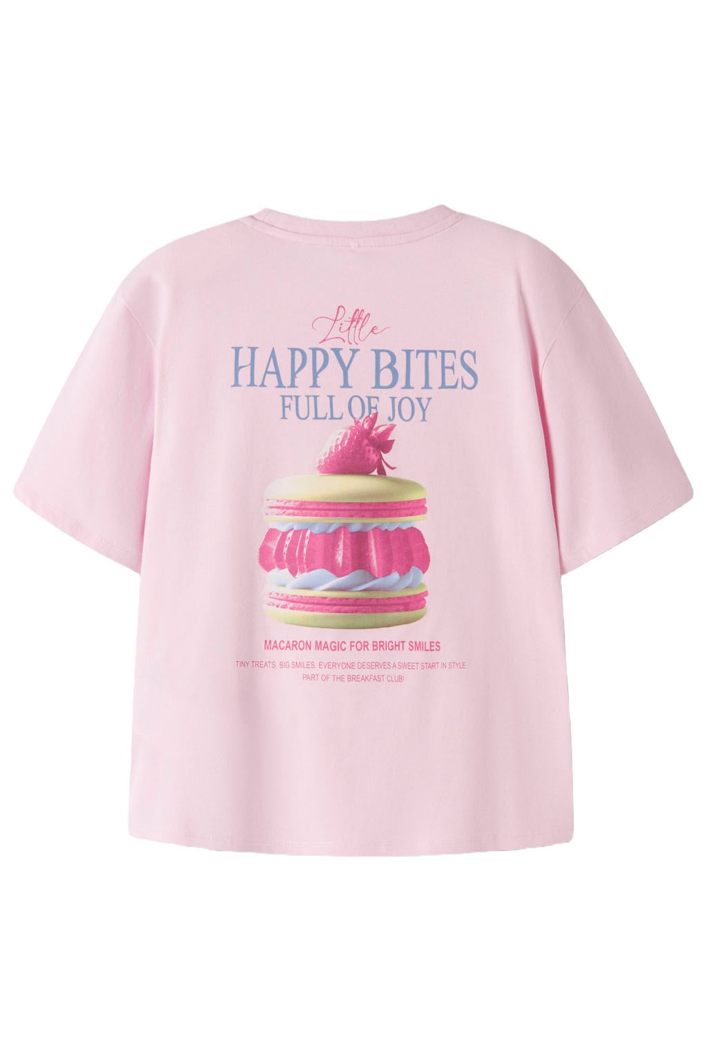 NAME IT KIDS T-shirt met backprint lichtroze
