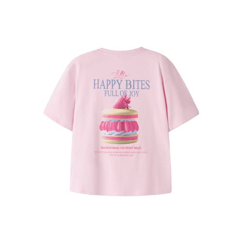 NAME IT KIDS T-shirt met backprint lichtroze Meisjes Stretchkatoen Ronde hals - maat 116 afbeelding