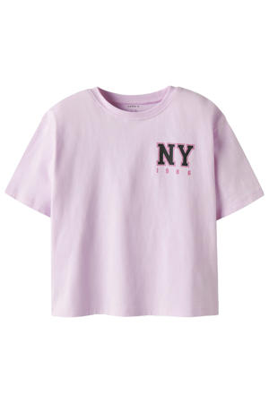 T-shirt met backprint lichtroze