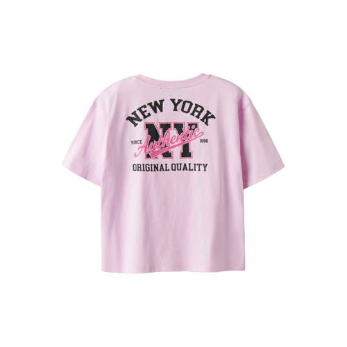 NAME IT KIDS T-shirt met backprint lichtroze Meisjes Katoen Ronde hals - maat 122/128 afbeelding