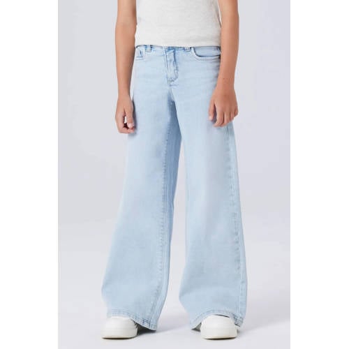 NAME IT KIDS wide leg jeans wide leg jeans Blauw Meisjes Stretchkatoen - maat 164 afbeelding