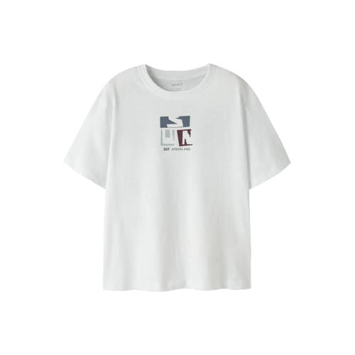 NAME IT KIDS T-shirt Wit Jongens Katoen Ronde hals Backprint - maat 134/140 afbeelding