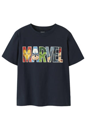 Marvel T-shirt met backprint donkerblauw
